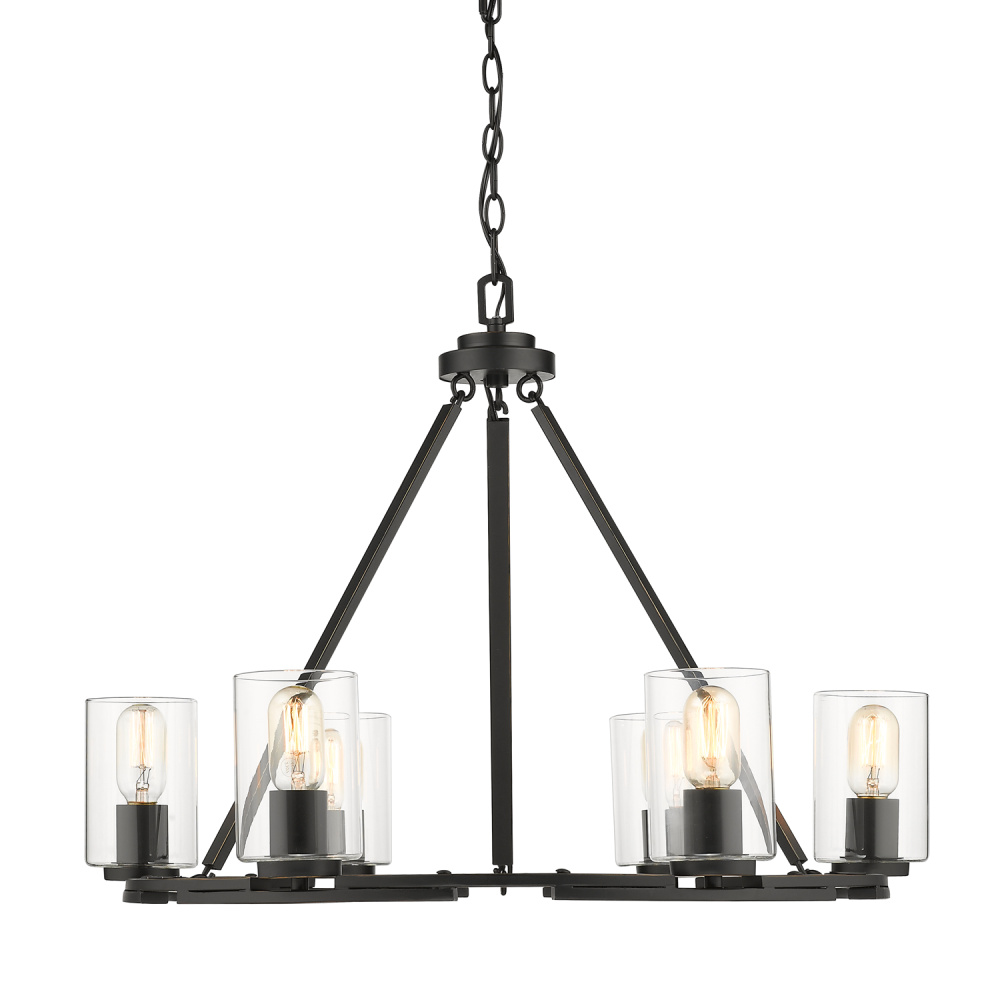 Golden Lighting Monroe 6-light Chandelier in Matte Black